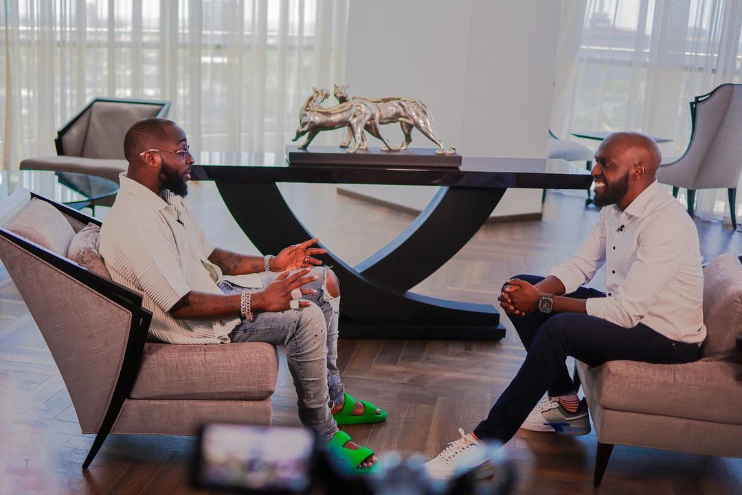 Kenyans tease Larry Madowo about his interview with Davido