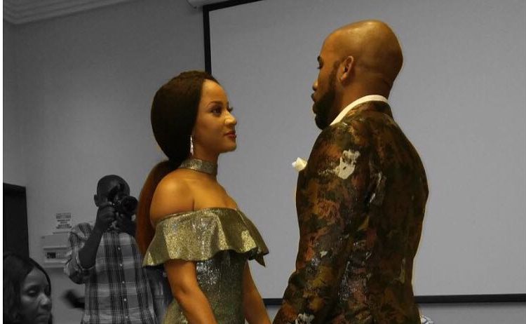 Photo: Adesua caught laughing hard as Banky sings to her