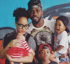 Joseph Yobo and wife, Adaeze Yobo with their children pose for Christmas family photo