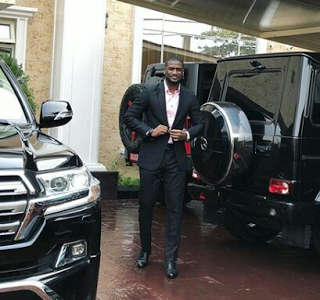 Check out the exquisite look of Peter Okoye’s car Garage