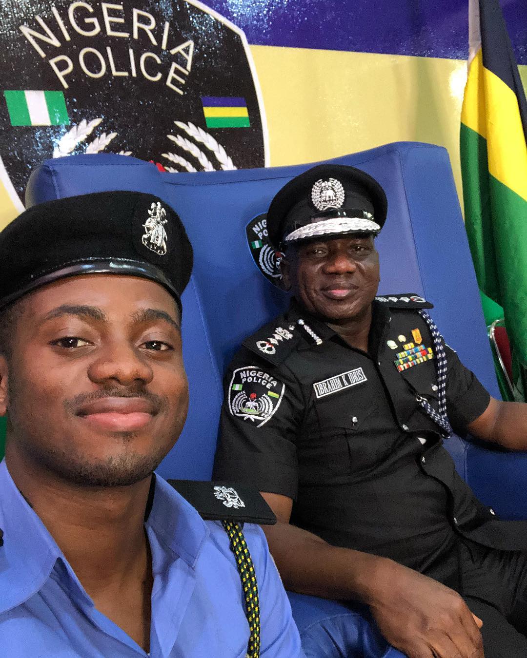 Korede Bello Dressed as Honorary Superintendent of Police