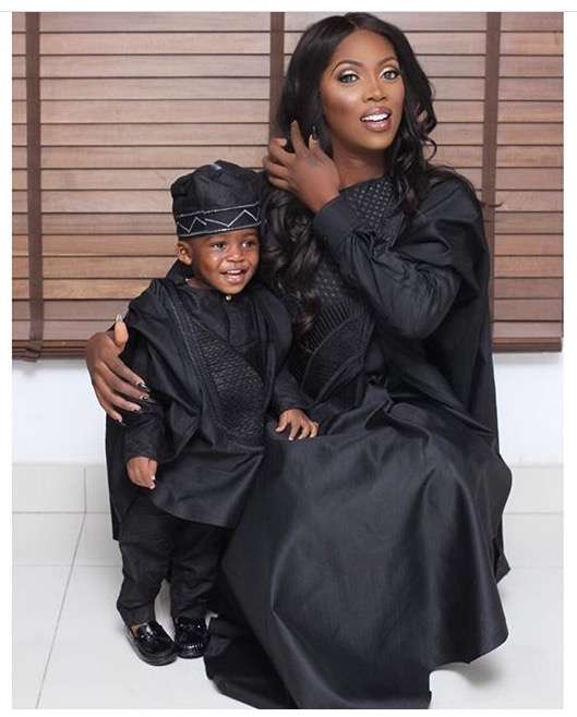 See What Tiwa Savage’s Son Does Whenever She’s About To Go Out