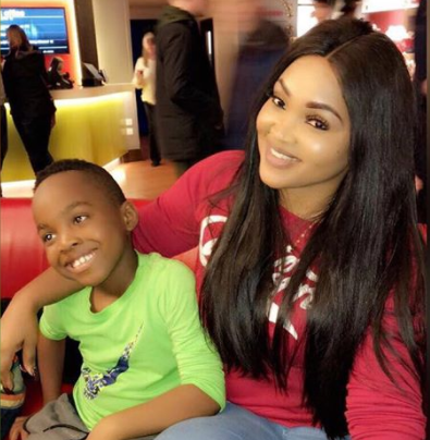Mercy Aigbe and her chilldren in UK