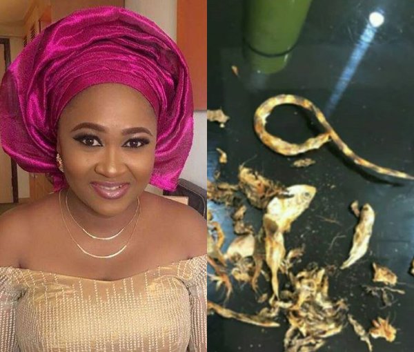 Gross! Actress, Mary Remmy Njoku Finds Snake in her Pack of Crayfish