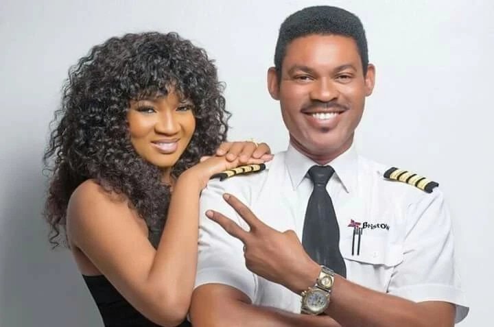Picture from Omotola Jolade’s Wedding as she Marks Wedding Anniversary with Pilot Husband