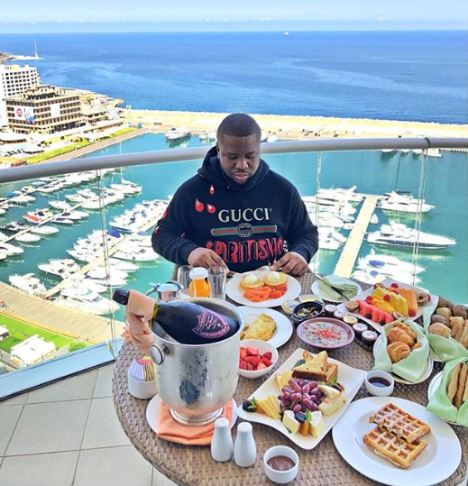 Hushpuppi  shares photo of his luxurious dining time