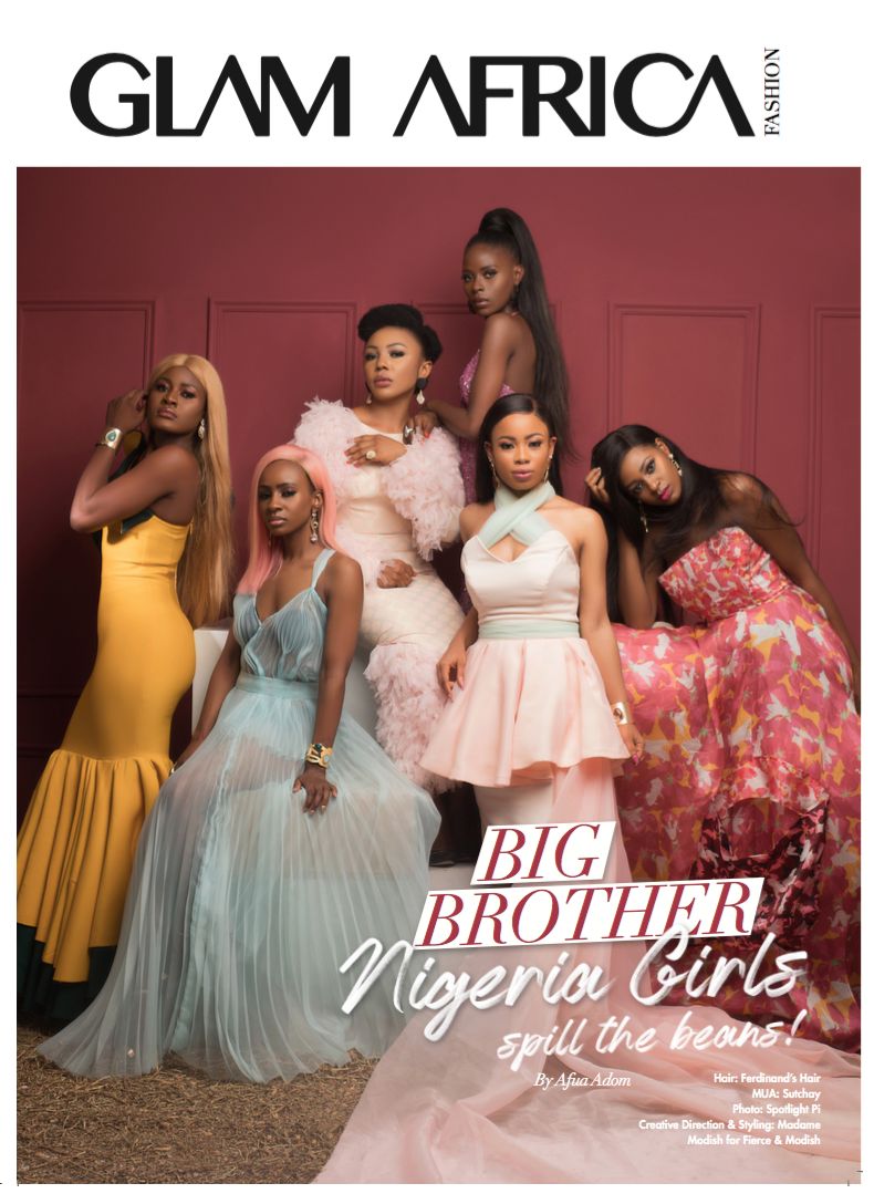BBNaija’s Alex, Khloe, Anto, Ifu Ennada, Nina & Ahneeka feature on Glam Africa Magazine’s Fashion Cover