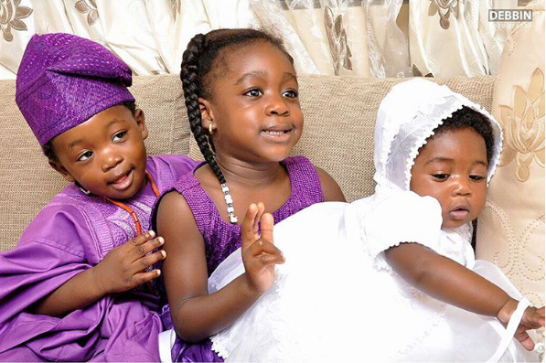 Cute Photo of Mercy Johnson’s ‘Mini-Mes’ Purity and Angel