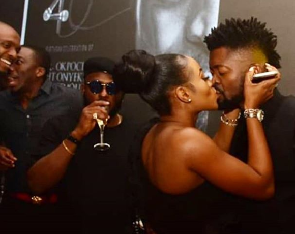 (Photo) Basketmouth and wife engaged in a deep kiss