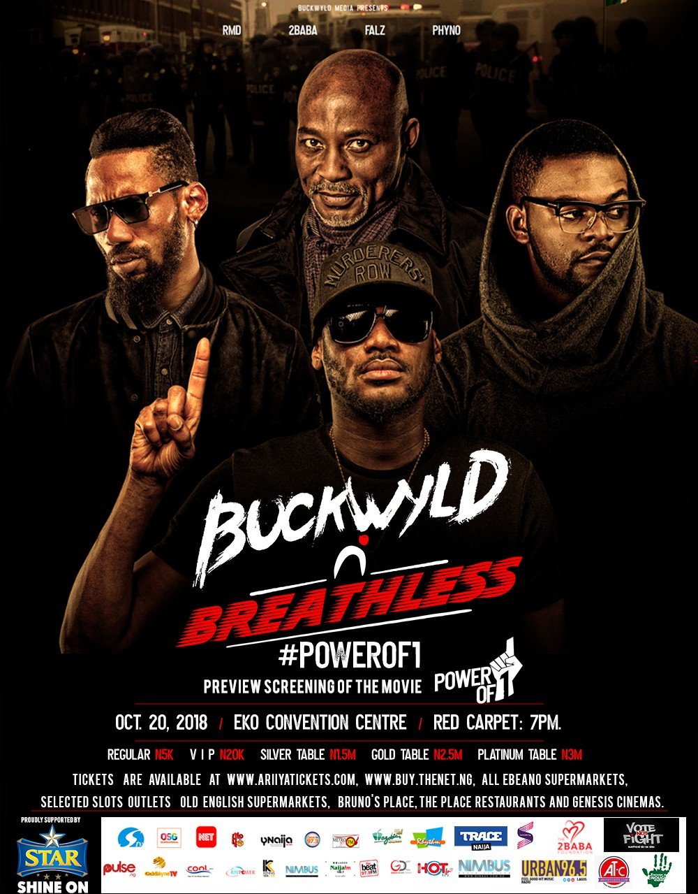 2face’s Buckwyld ‘n’ Breathless concert to hold on the 20th of October