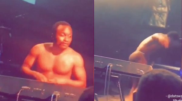 Singer, Brymo Goes Naked as he Performs at UK Concert