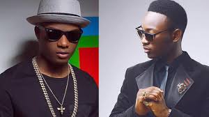 Dammy Krane and Wizkid pictured at an event in Lagos