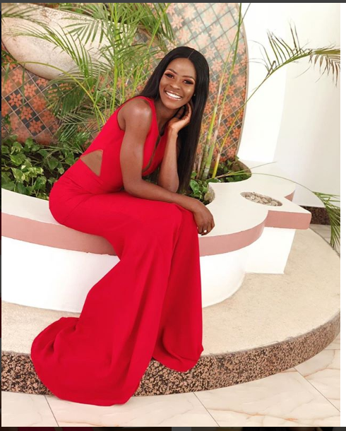 BBNaija’s Khloe Dazzles in Red as she Steps Out as Red Carpet Host