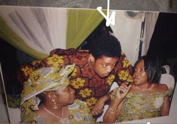 Throwback photo of Paddy Adenuga and his mother