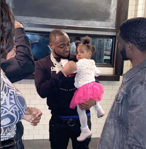 New photo of Davido and his second daughter Hailey, in Atlanta