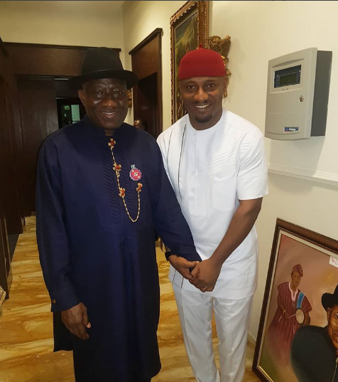 Yul Edochie pays a visit to ex-president Goodluck Ebele Jonathan