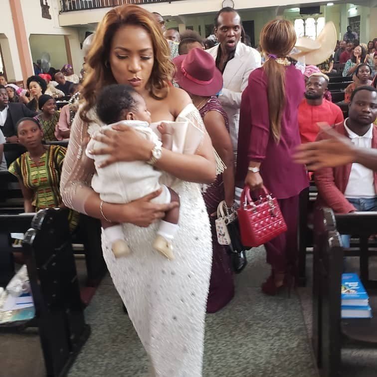 Check out photos from Linda Ikeji’s child dedication