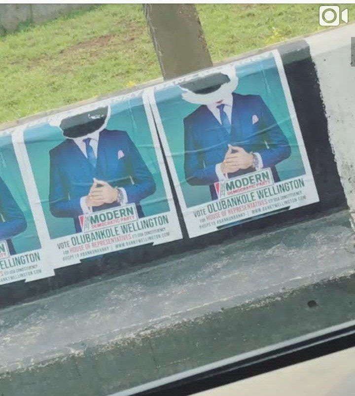 Banky W cries out after his  campaign posters were vandalized