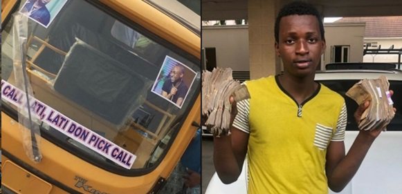 Boy Gifted 1M by Davido Buys Tricycle (Keke Marwa) with it
