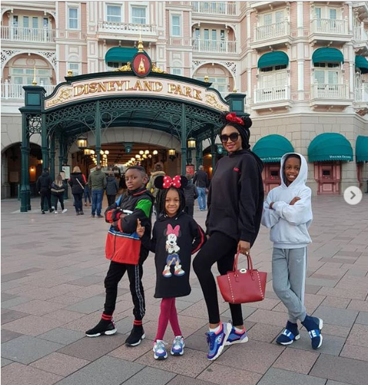 Photos of Odion Ighalo’s family at Disneyland Park