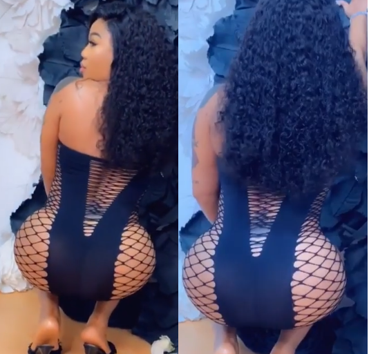 Toyin Lawani flaunts her bum in a video on Instagram