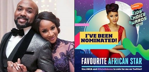 Banky W Campaigns for his Wife Following her Nomination as Favorite African Star at the Nickelodeon Kids Choice Awards