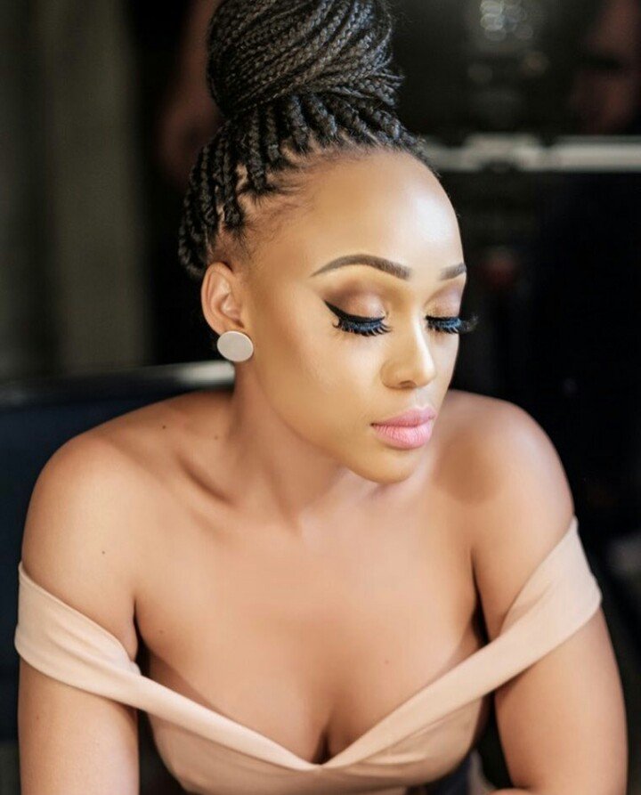 Thando Thabethe is a lady in red in her vacation