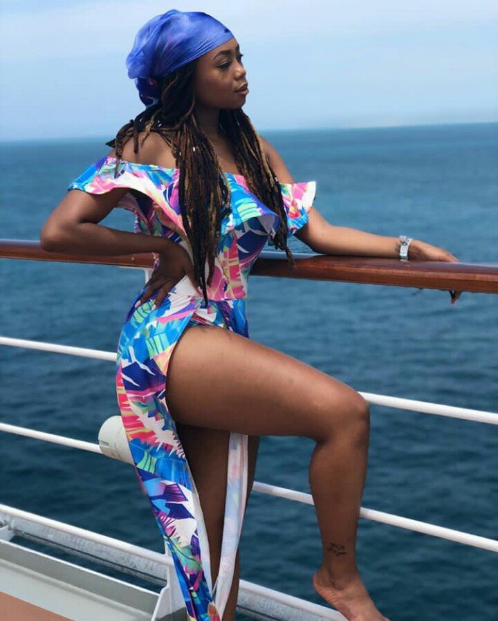 Bontle Modiselle’s outfit at “Oh Ship” cruise (Photos)
