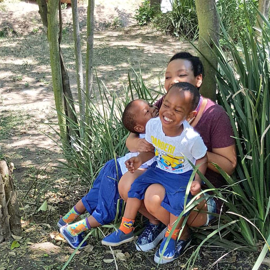 Thembisa Mdoda and her twins (Photos)