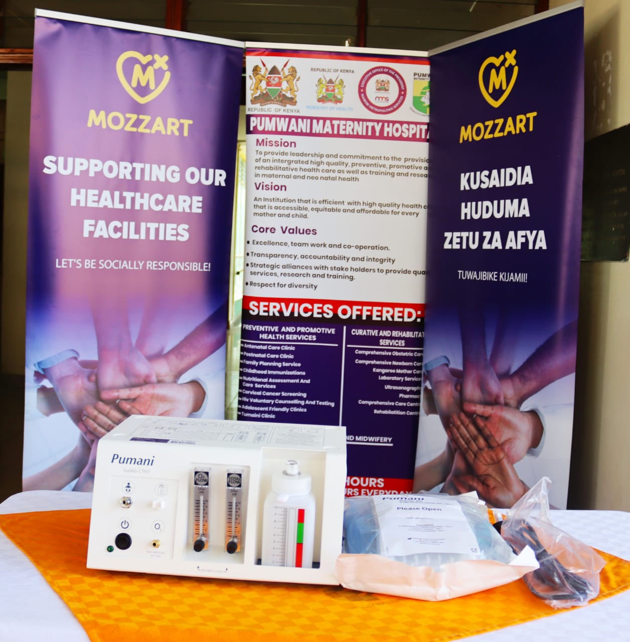 Mozzart fulfills promise to Pumwani Maternity Hospital by donating special medical equipment worth Ksh 400,000