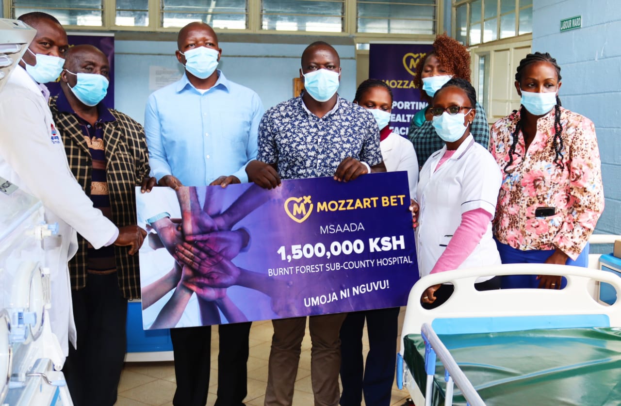 Mozzart makes a timely donation to Burnt Forest Sub-County Hospital of medical equipment worth Ksh 1.5 million