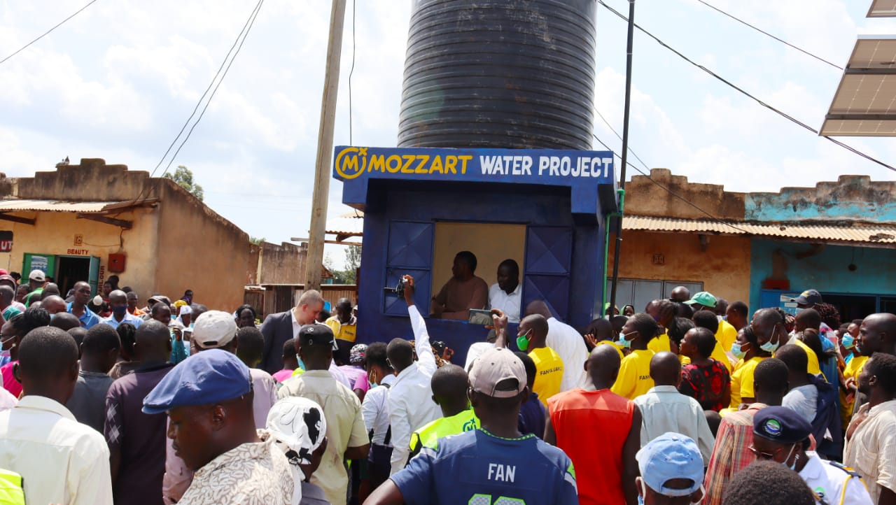 Busia County people in celebration mode as Mozzart commissions a community Clean Water Project worth Ksh. 2.3M