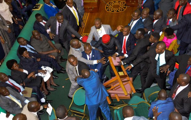 Kibuule gun saga causes chair fight in parliament over constitution
