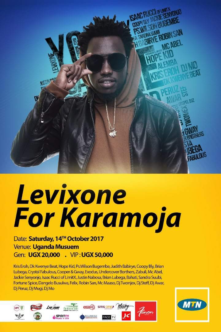 Levixone Concert for Karamoja this 14th October