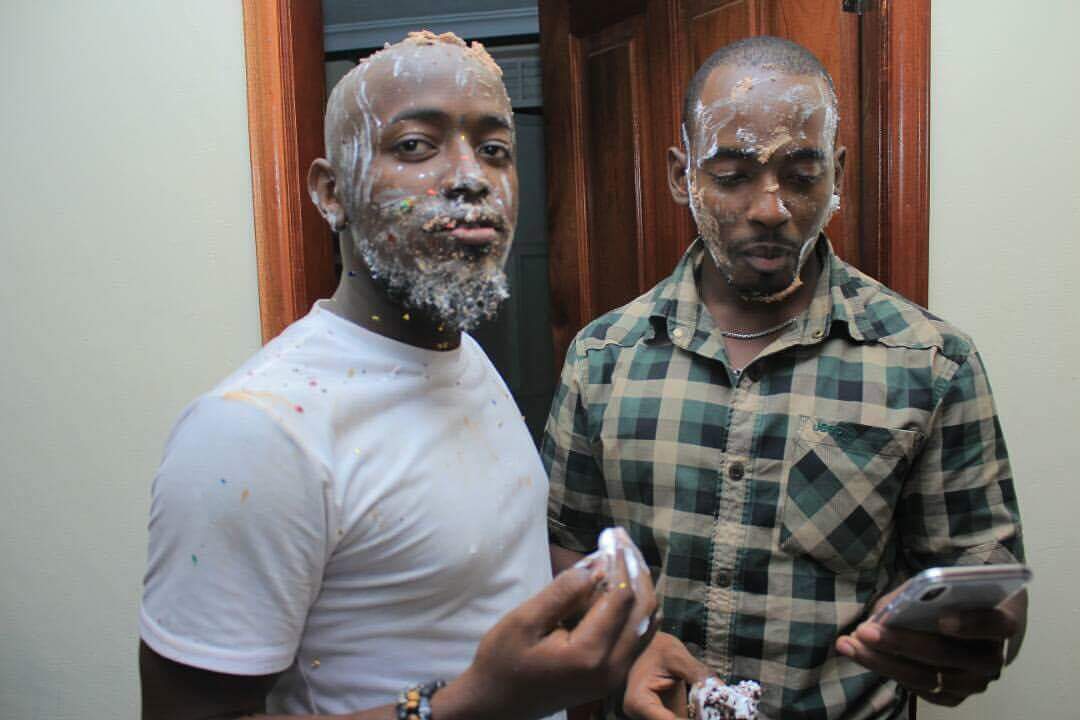 Ykee Benda Looks Cute With Cake on His Face At Suprise Birthday Party.