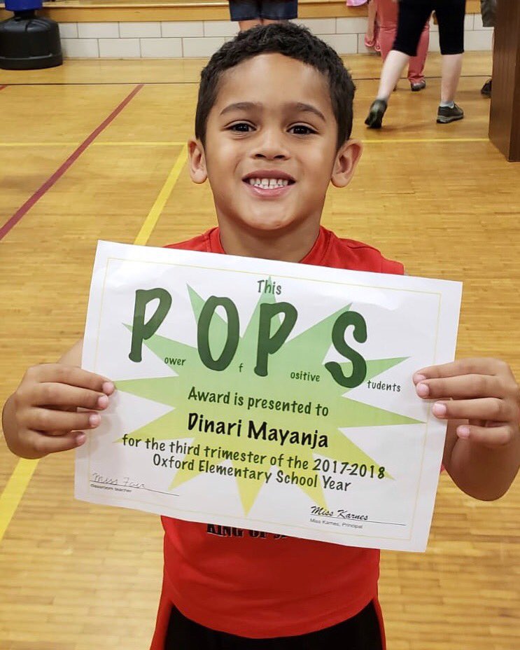 Dinari, Son to Pallaso Receives POPS Award From School