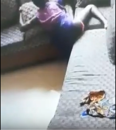 This CCTV Footage of an alleged Kenyan House girl Attempting to have sex with a sofa set is the most horrifying thing you will see today