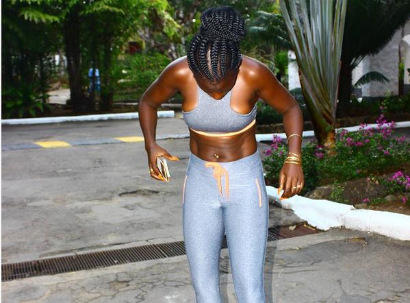 Finally her six pack abs appears! Akothee’s workout pays off as she gets the perfect belly that most ladies would die for (Photos)