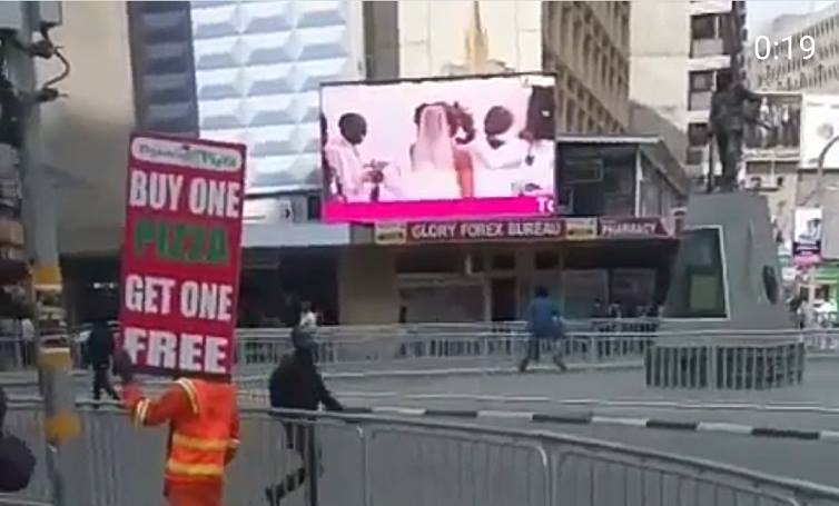 Daddy Owen’s lavish wedding is shown on big screen in the CBD… But he is not pleased at all