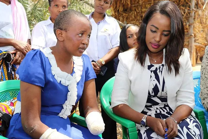 Jackline Mwende’s woes are over! Photos of the new posh house and supermarket that the lady whose limbs were chopped off by her husband has been given