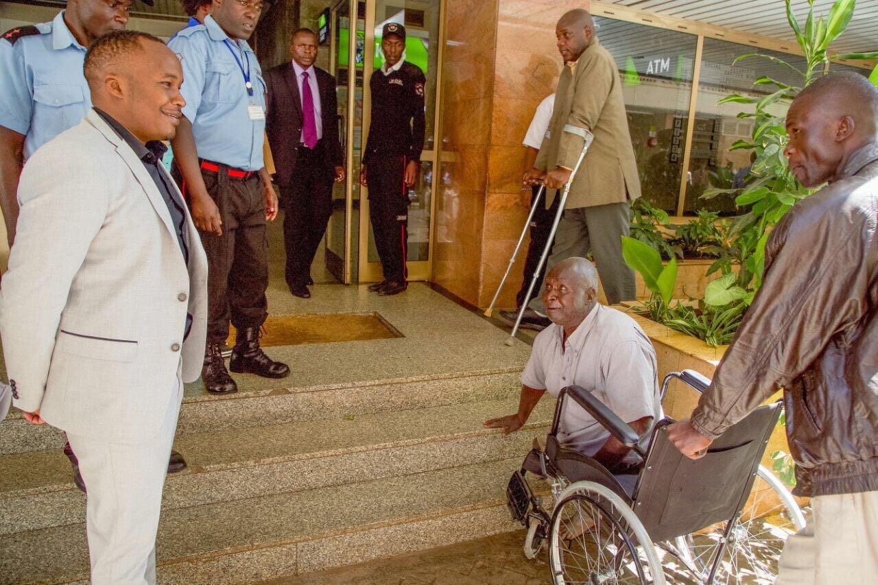 Jaguar buys a disabled man a brand new wheelchair after he met him struggling to move around NSSF