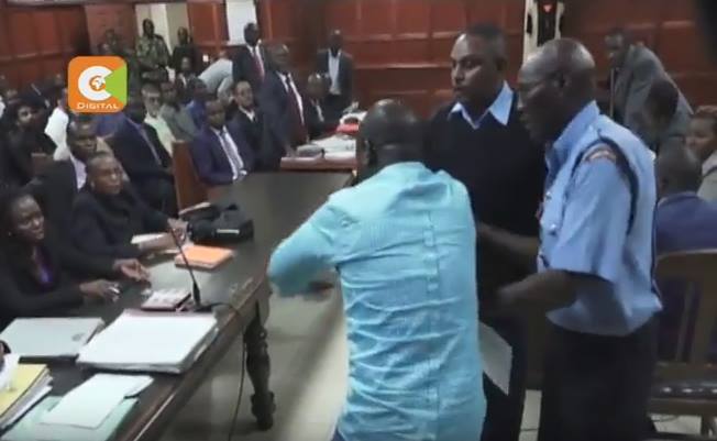 City tycoon Paul Kobia loses his cool and charges towards magistrate shouting and crying during the hearing of his case in court (Photos)