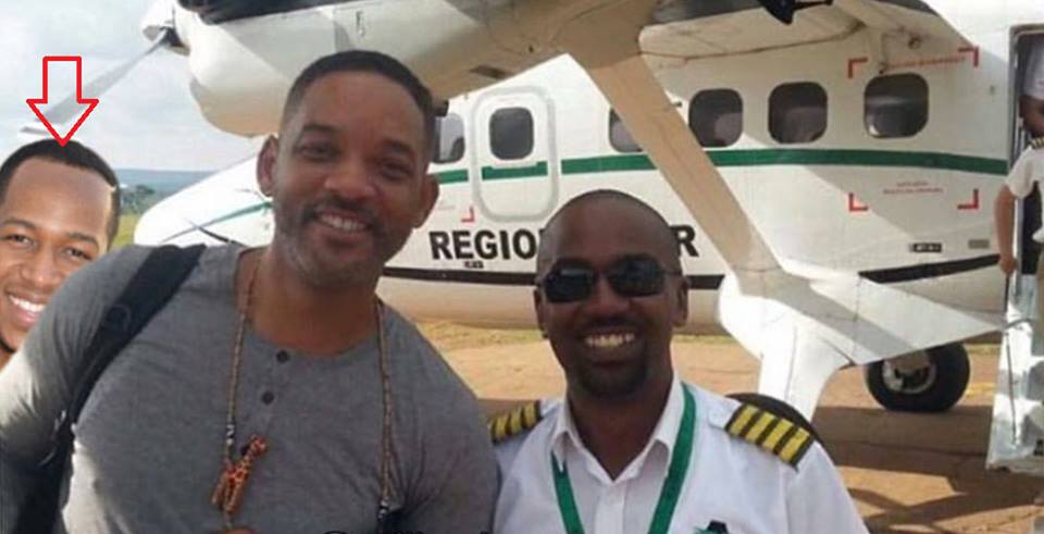 Wema Sepetu’s ex Idris Sultan cause a stir as he photobombs Will Smith’s picture at Kilimanjaro airport